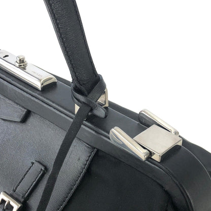 PRADA Triangle Logo Nylon Leather Boston bag Doctors bag Black Vintage cwki7t