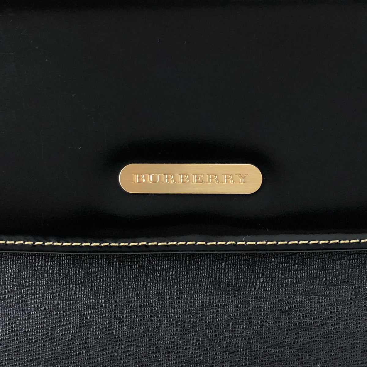 BURBERRY Logo Two-way Handbag Shoulder bag Black Vintage uuyiy5