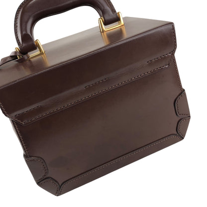 GUCCI Handbag Vanity bag Brown Vintage kj32bu