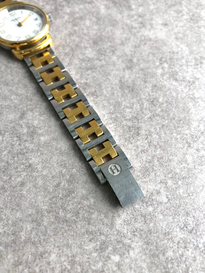 HERMES Quartz Watch Silver pullman Vintage krhgdd