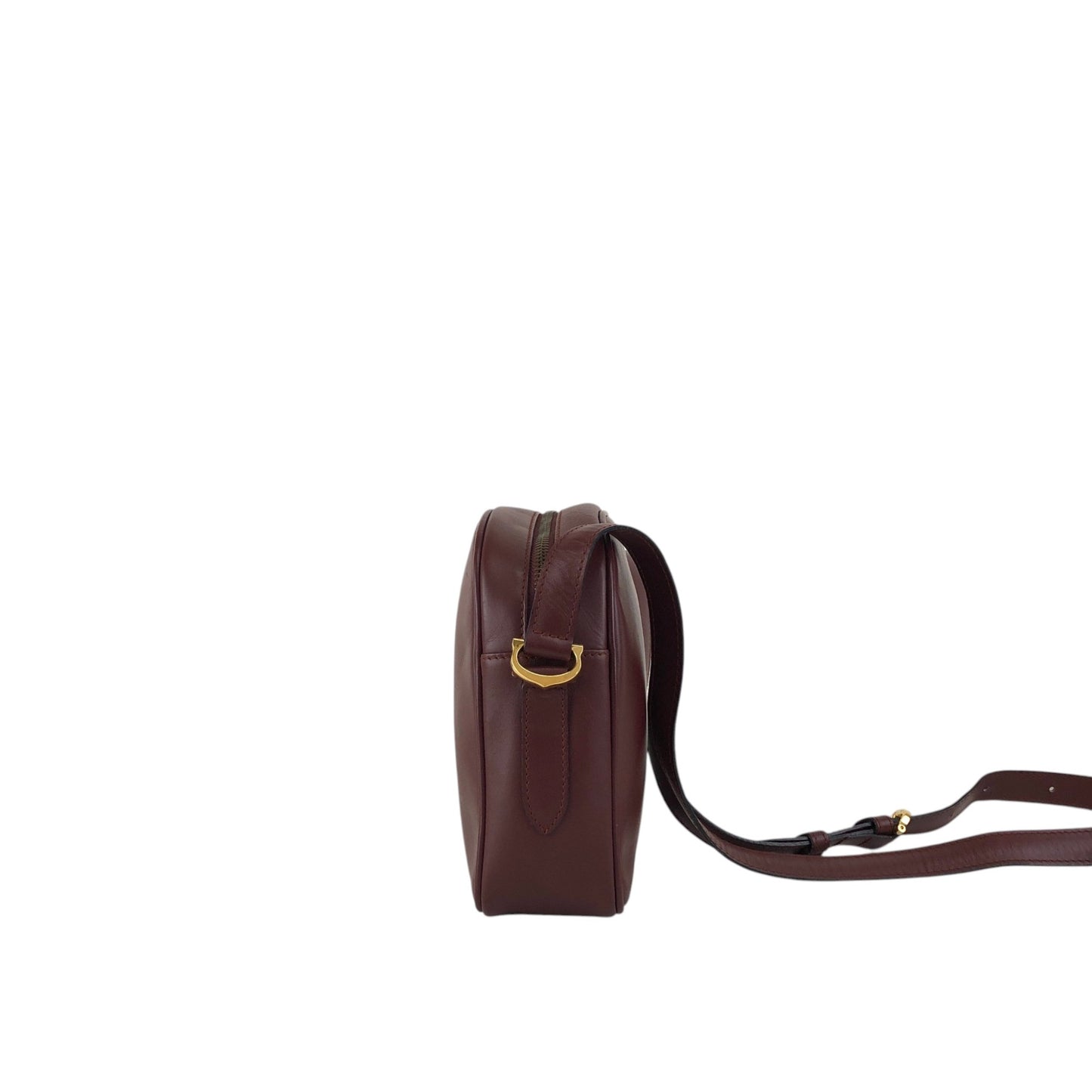 Cartier Logo Embossed Shoulder bag Bordeaux Vintage p8xu57