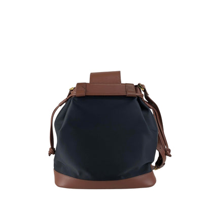 Yves Saint Laurent Logo Drawstring Shoulder bag Brown Vintage vjh7bs