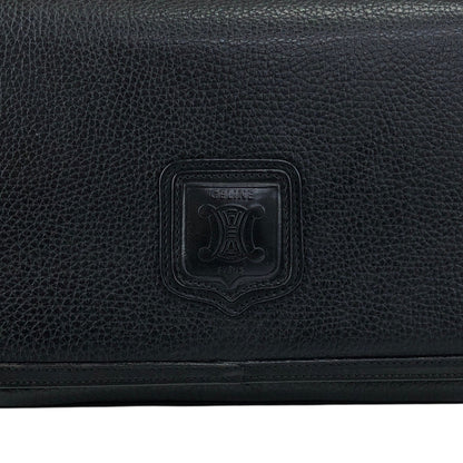 CELINE Blason Shoulder bag Black Vintage ted3ve