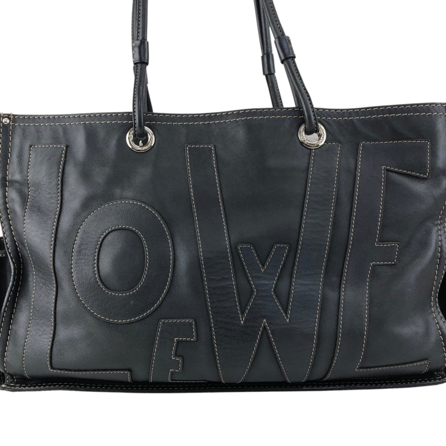 LOEWE Anagram Totebag Black Vintage 8r5k6b