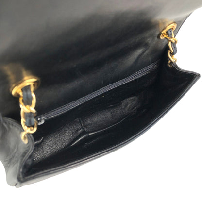CHANEL Coco Mark Chain Shoulder bag Black Vintage p4crvh