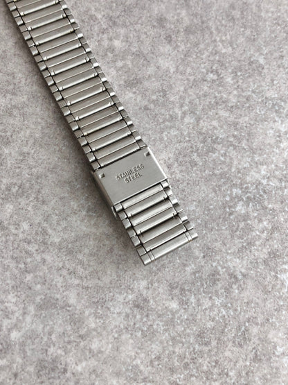 Yves Saint Laurent YSL Logo Quartz Watch Silver Vintage ccijzb