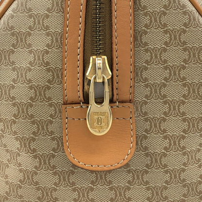 CELINE Macadam Blason Two-way Handbag Shoulder bag Beige Vintage erwjct