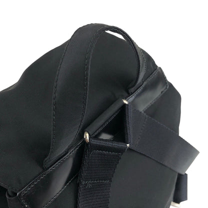 PRADA Triangle Logo Backpack Black Vintage wedjpt