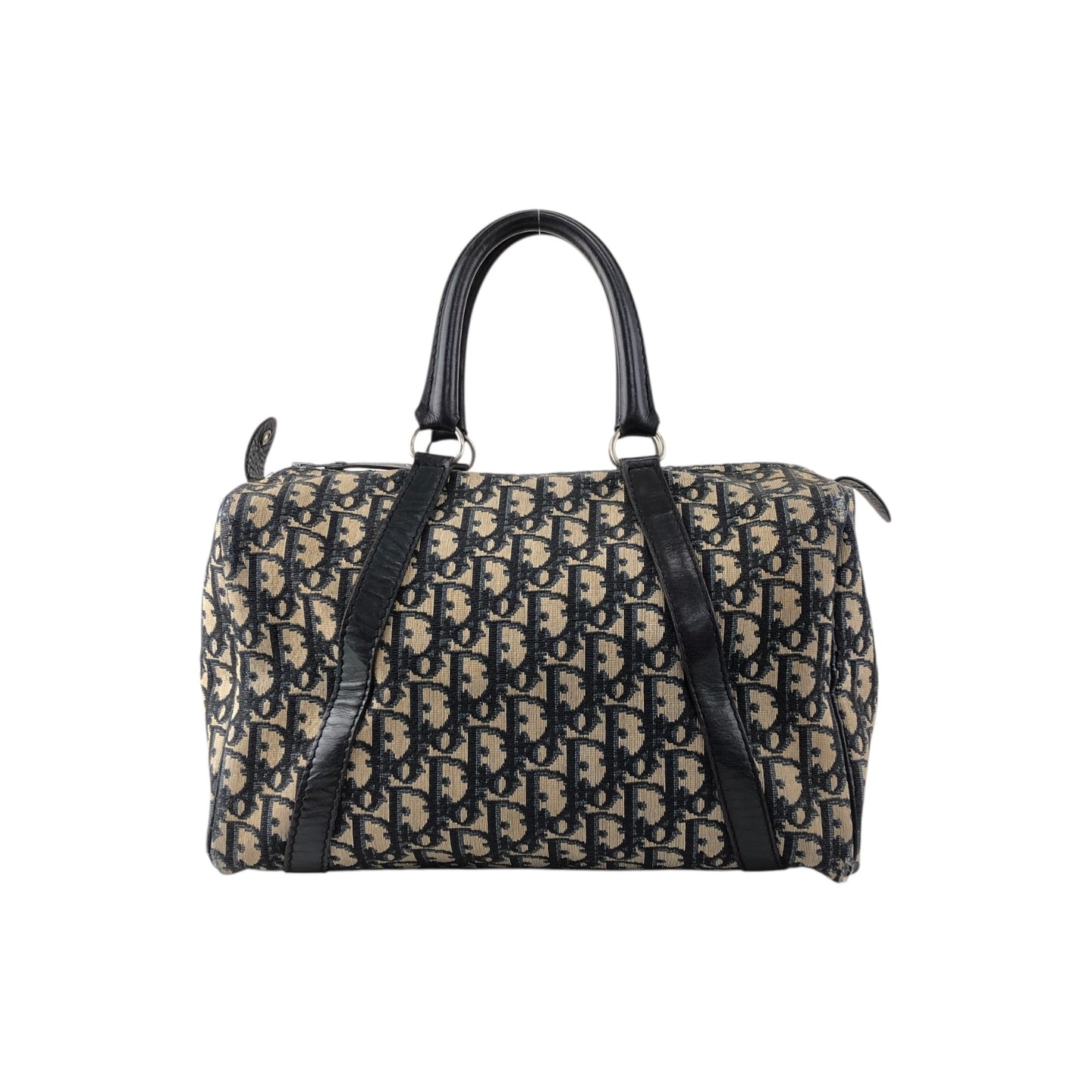 Christian Dior Trotter Small Boston bag Handbag Navy Vintage 6524f6