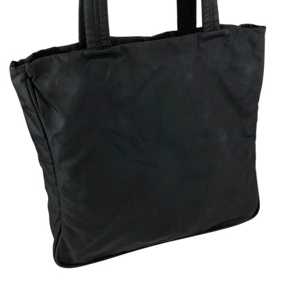 PRADA Tessuto Triangle Logo Handbag Totebag Black Vintage jsx3zw