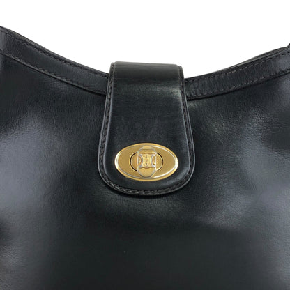CELINE Blason Turn Lock Shoulder bag Black Vintage rpzpkc