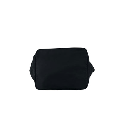 PRADA Tessuto Triangle Logo Handbag Black Vintage 5ujtgr