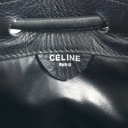 CELINE Drawstring Shoulder bag Black Vintage zazekc