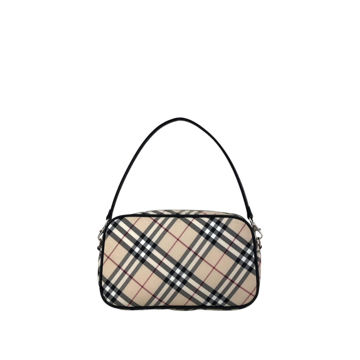 BURBERRY Check Small Handbag Beige Vintage jg72w4