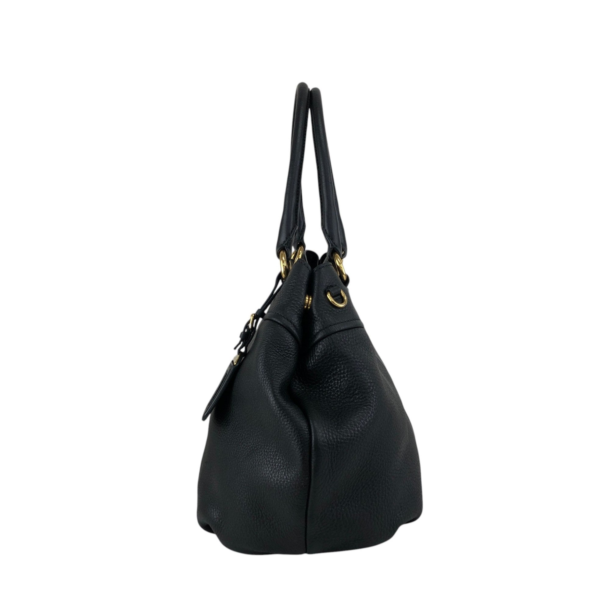 PRADA Logo Handbag Black Vintage 8mhtj6 – VintageShop solo