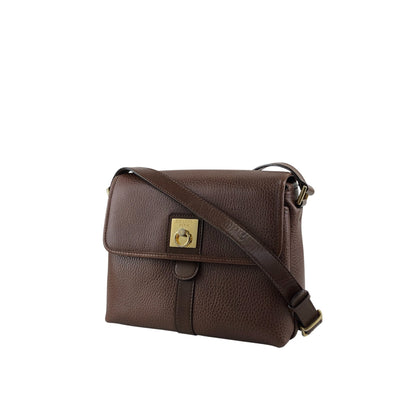 CELINE Gancini Shoulder bag Brown Vintage 88rbj3
