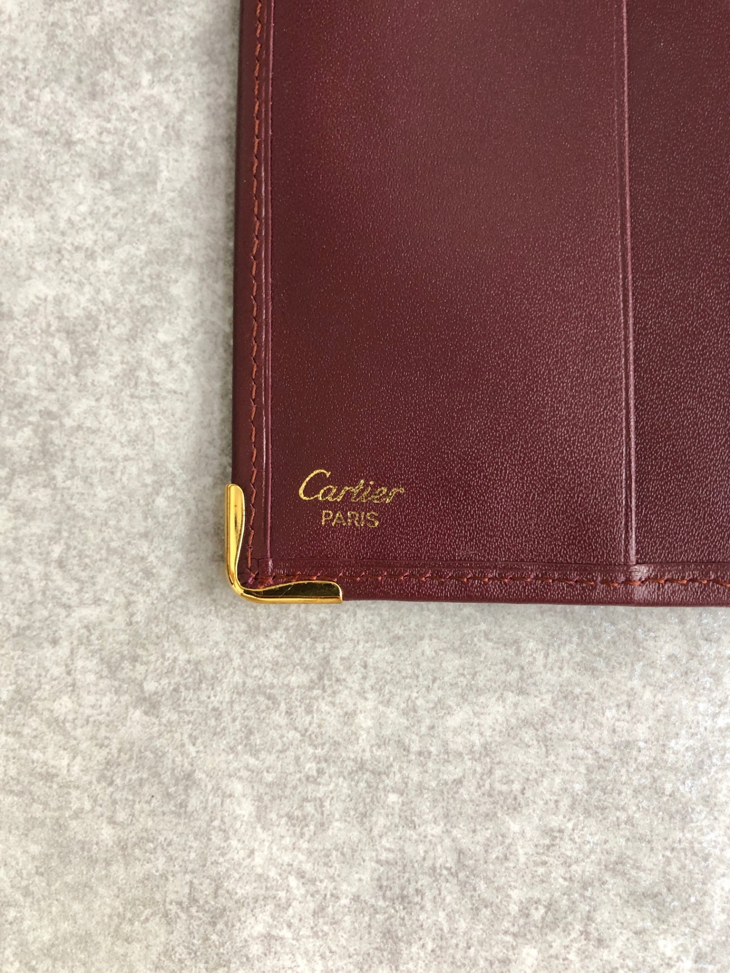 Cartier Folded Wallet Bordeaux Vintage ustkxg