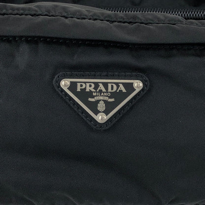 PRADA Tessuto Triangle Logo Sling bag Black Vintage cf6epr