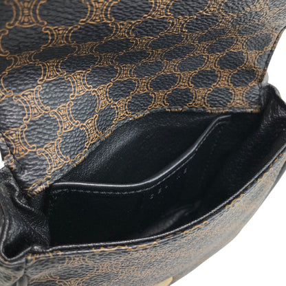 CELINE Macadam Sling bag Shoulder bag Black Vintage uwmfjs