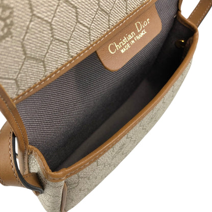 Christian Dior Honeycomb Pattern Small  Shoulder bag Beige Vintage tumbw8