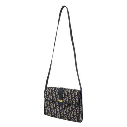 Christian Dior Trotter CD Logo 單肩包 海軍藍 復古 sajty4