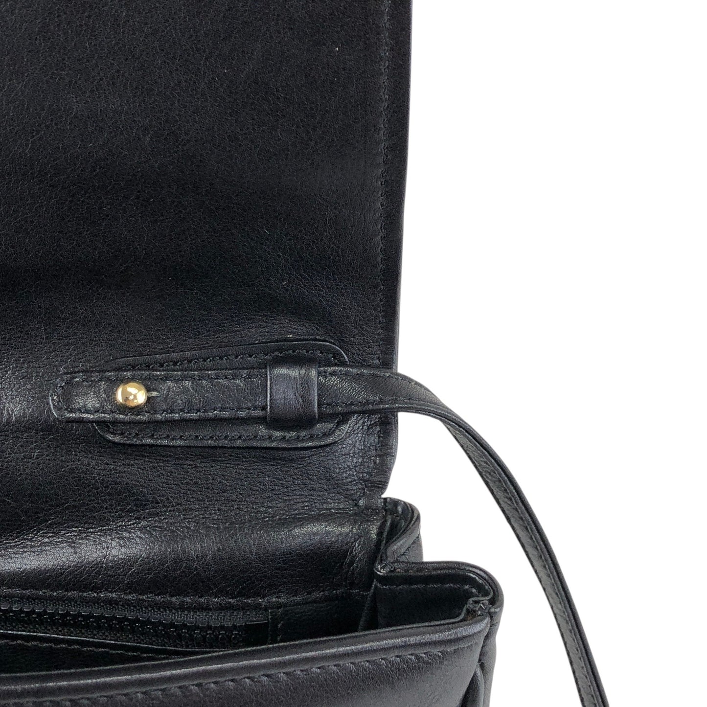 CELINE Blason Shoulder bag Black Vintage tuhbjd
