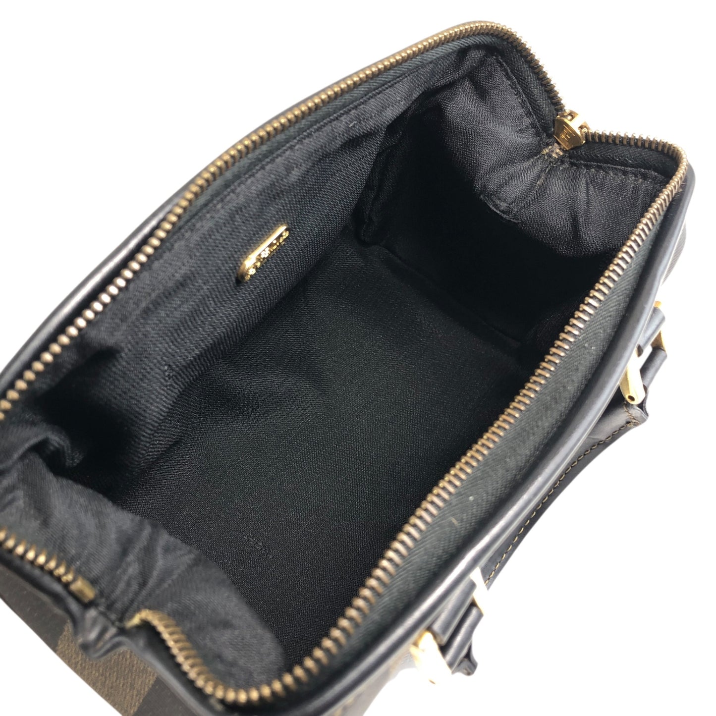 FENDI Pecan Two-way Handbag Shoulder bag Black Vintage b4ain2