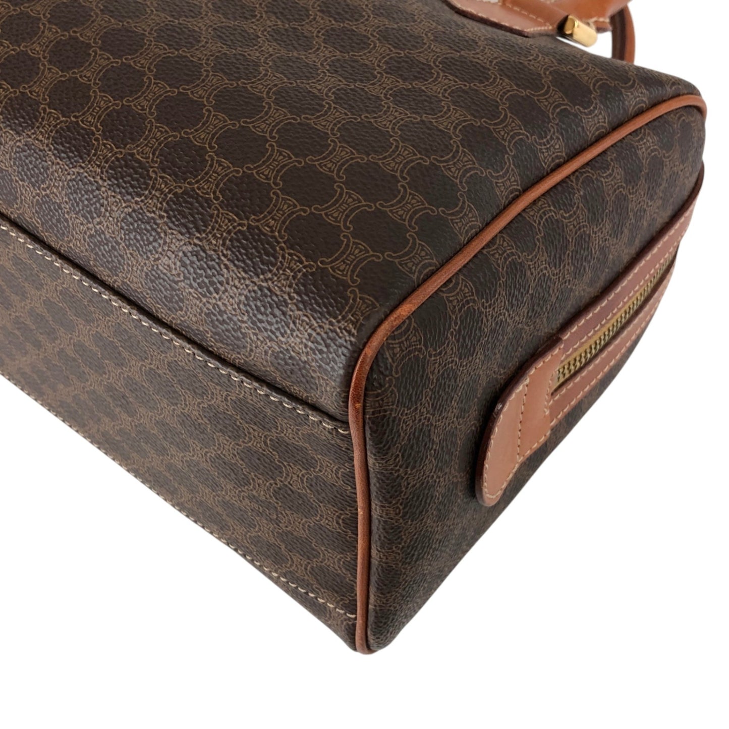 CELINE Macadam Triomphe Handbag Brown Vintage kavesa