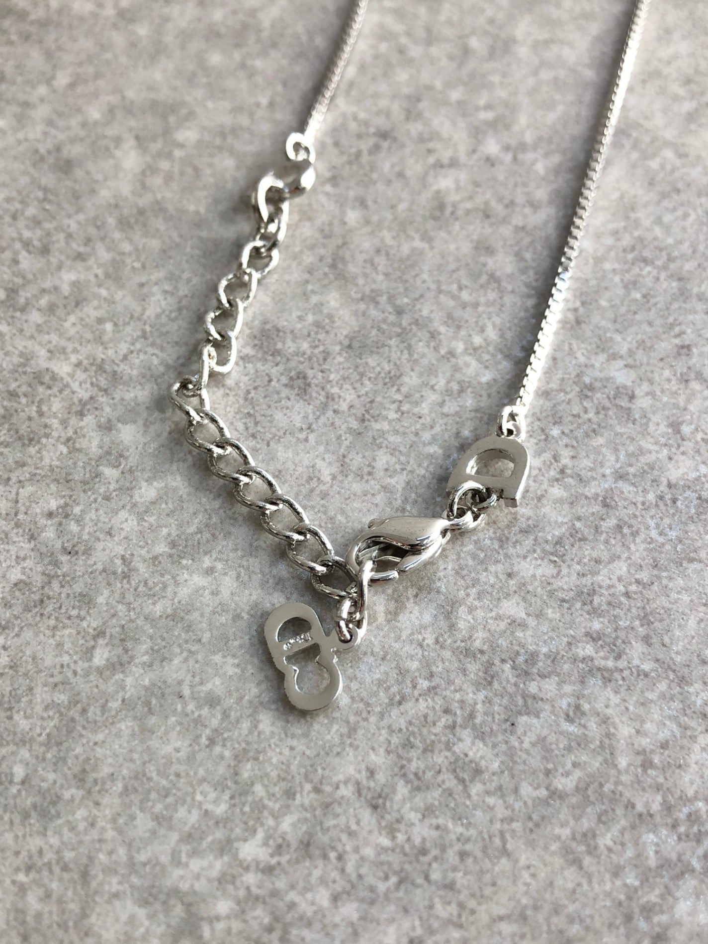 Christian Dior Logo Necklace Silver Vintage nvu437