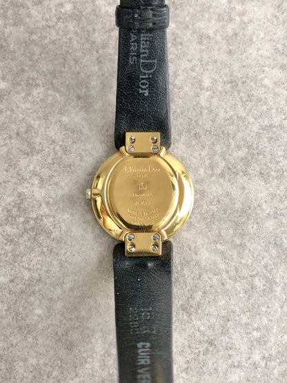 Christian Dior Quartz Watch Black Vintage ayfm3x