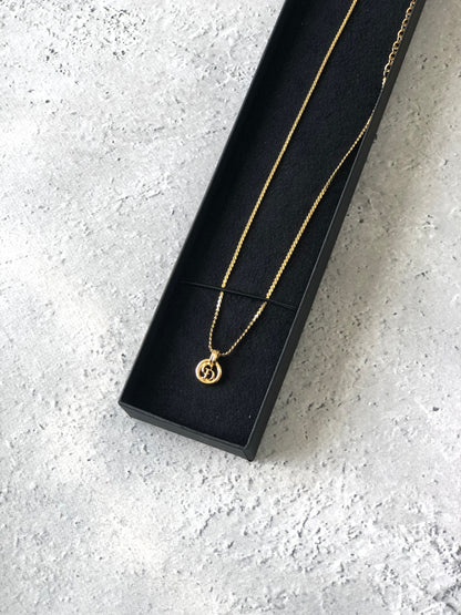 Christian Dior CD 標誌項鍊金色復古 h8hprh 