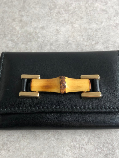 GUCCI Bamboo Key Case Black Vintage m4vr3k