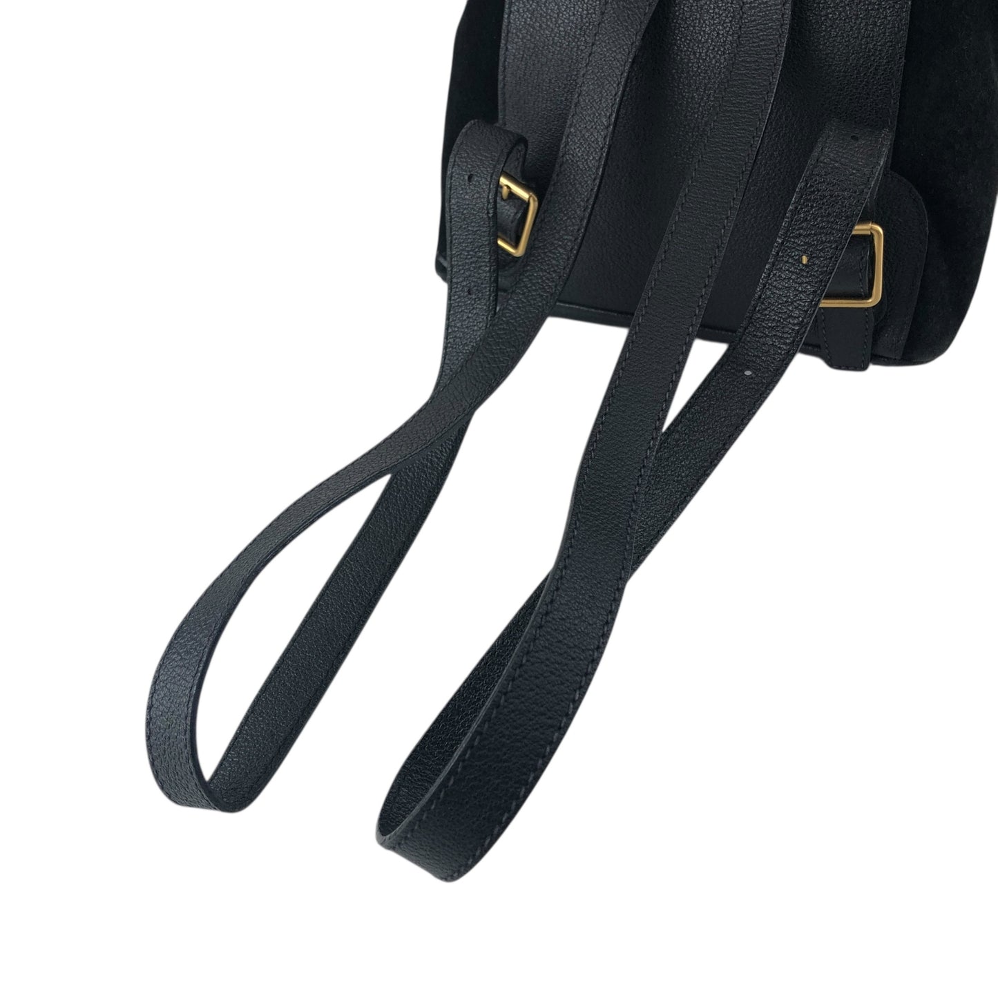 GUCCI Bamboo Turn Lock Backpack Black Vintage bkpfsf