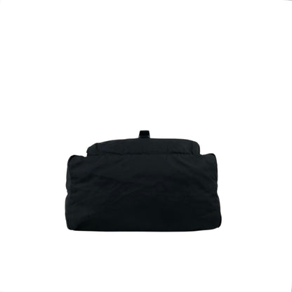 PRADA Tessuto Triangle Logo Front Buckle Shoulder bag Black Vintage dh6ap8