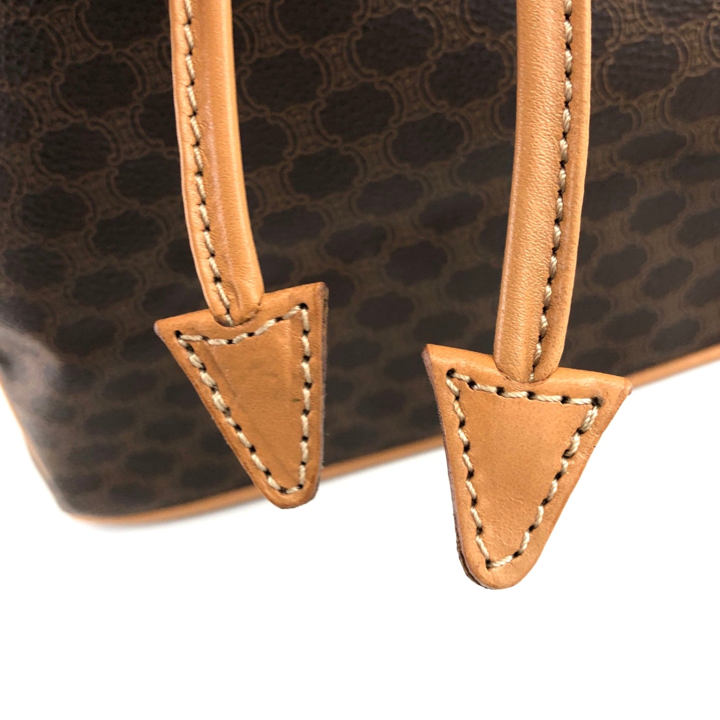CELINE Macadam Gancini Backpack Brown Vintage x8u3v3