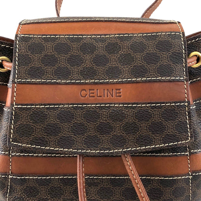 CELINE Macadam Logo Backpack Brown Vintage 32j7rc