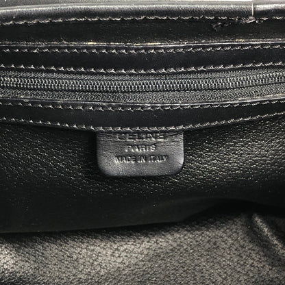 CELINE Macadam Handbag Vanity bag Black Vintage c64kav