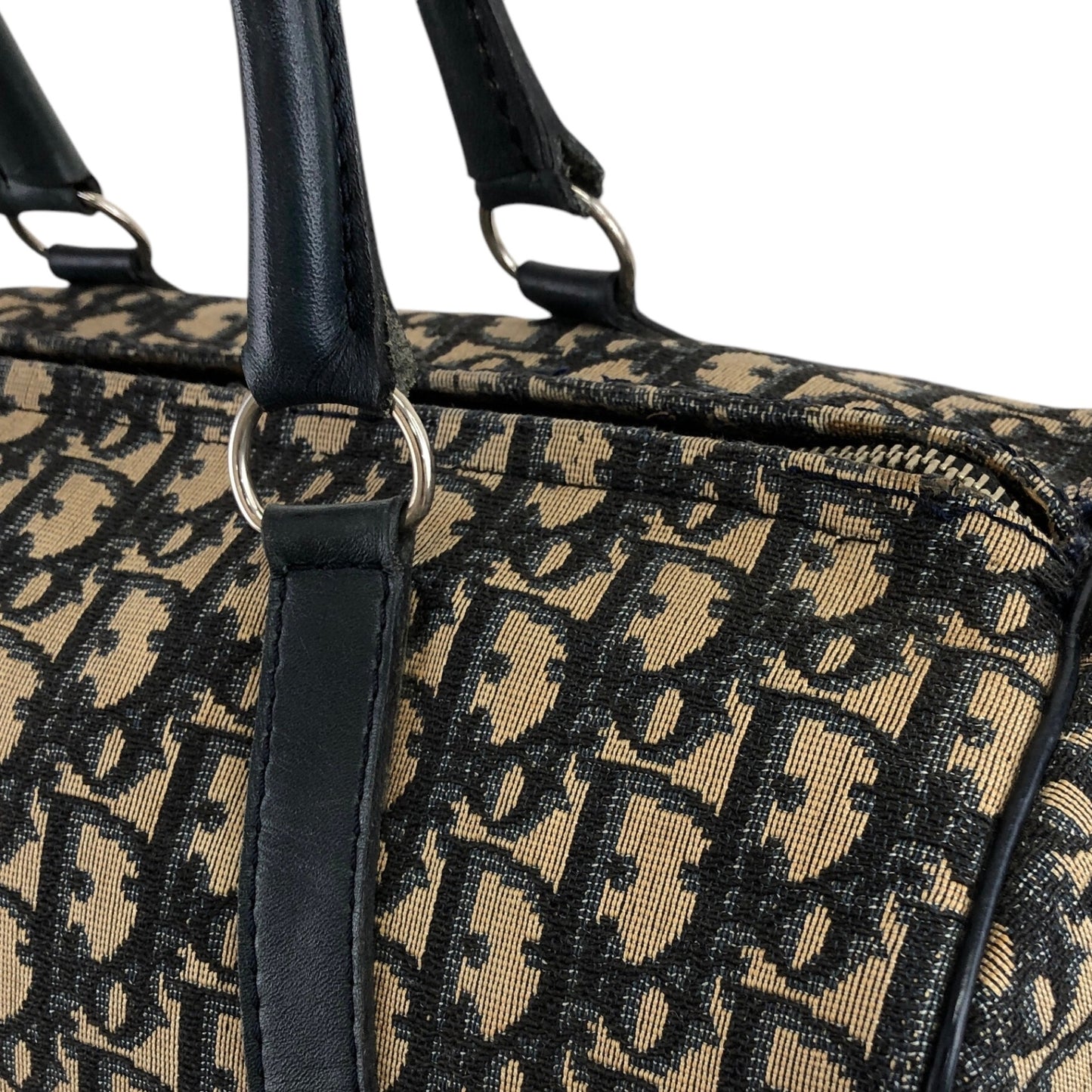 Christian Dior Trotter 波士頓包 手袋 海軍藍 復古 dmrj3p