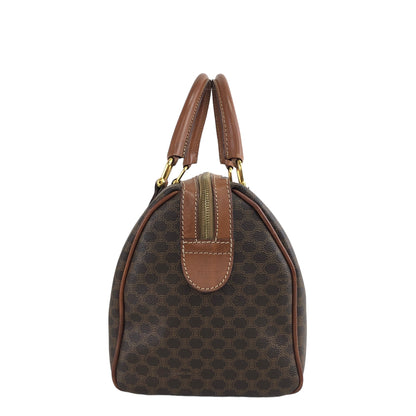 CELINE Macadam Blason Handbag Boston bag Brown Vintage w8k28k