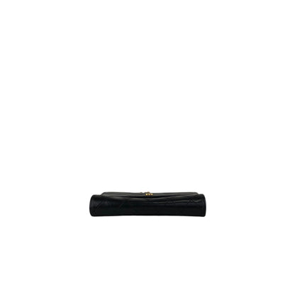 CHANEL Matelasse Coco Mark Chain Shoulder bag Black Vintage i2yavv