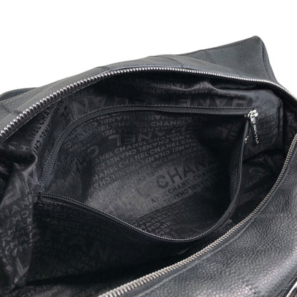 CHANEL Chocolate Bar Handbag Boston bag Black Vintage iez78z