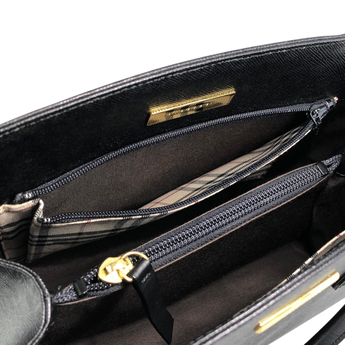 BURBERRY Logo Handbag Black Vintage imtu4e