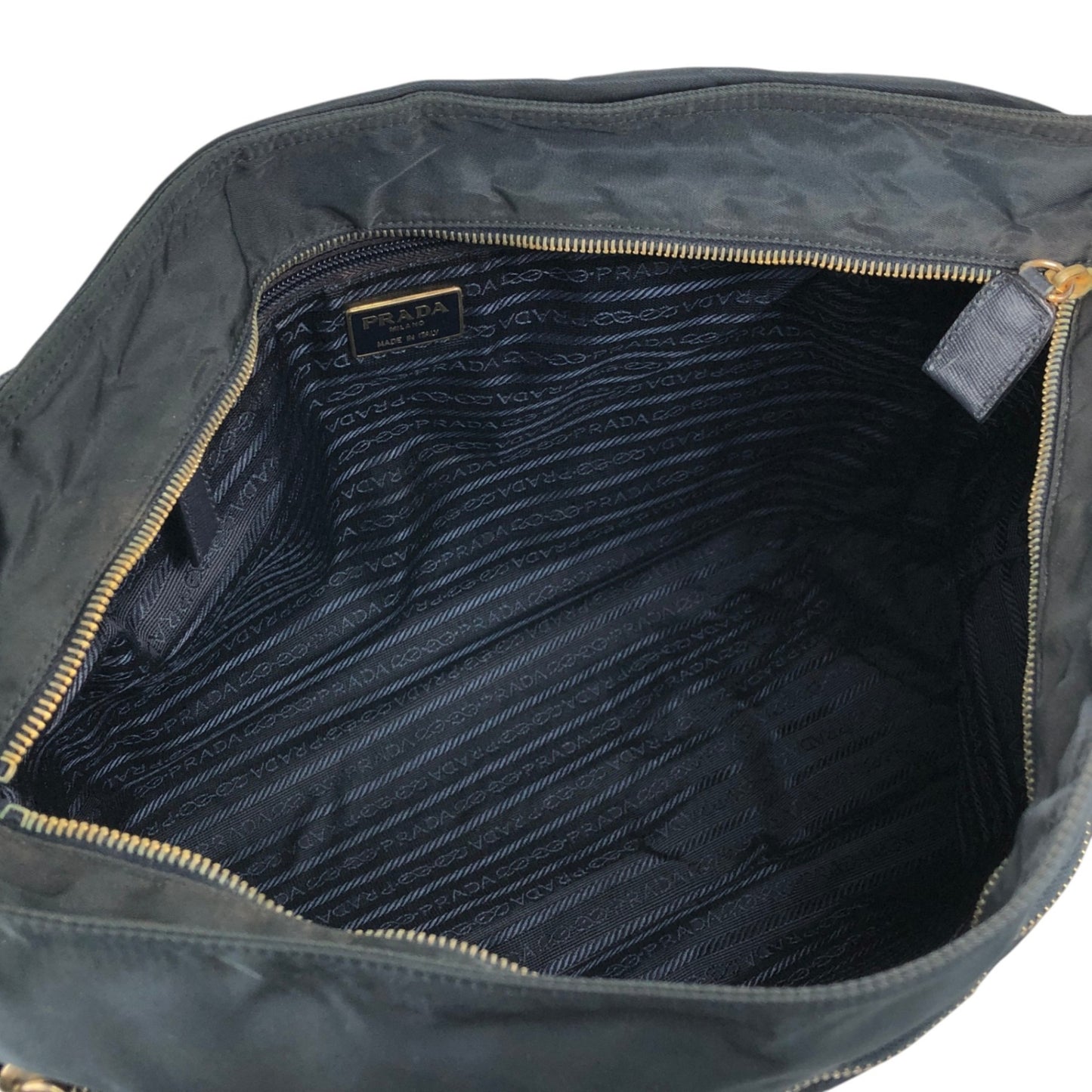 PRADA Tessuto Triangle Logo Totebag Black Vintage nvkgms