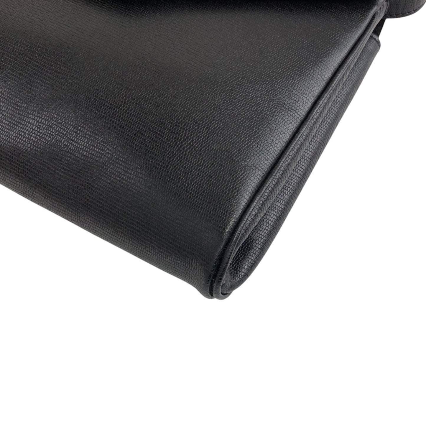 CELINE Circle Logo Shoulder bag Black Vintage bwix55