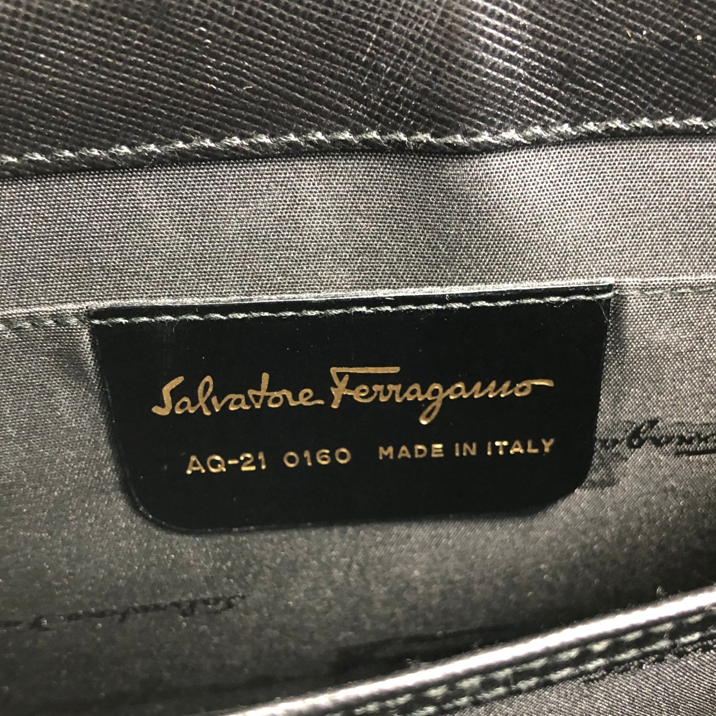 Salvatore Ferragamo Gancini Two-way Handbag Shoulder bag Black Vintage cw6imh