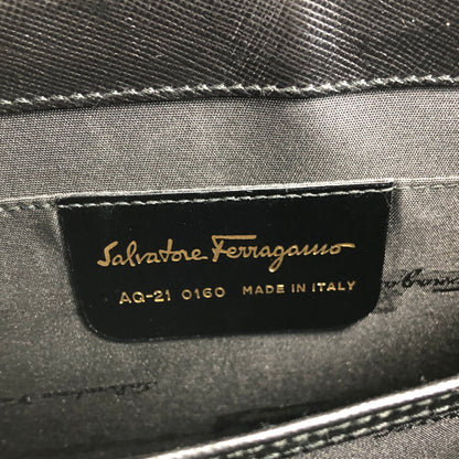 Salvatore Ferragamo Gancini Two-way Handbag Shoulder bag Black Vintage cw6imh