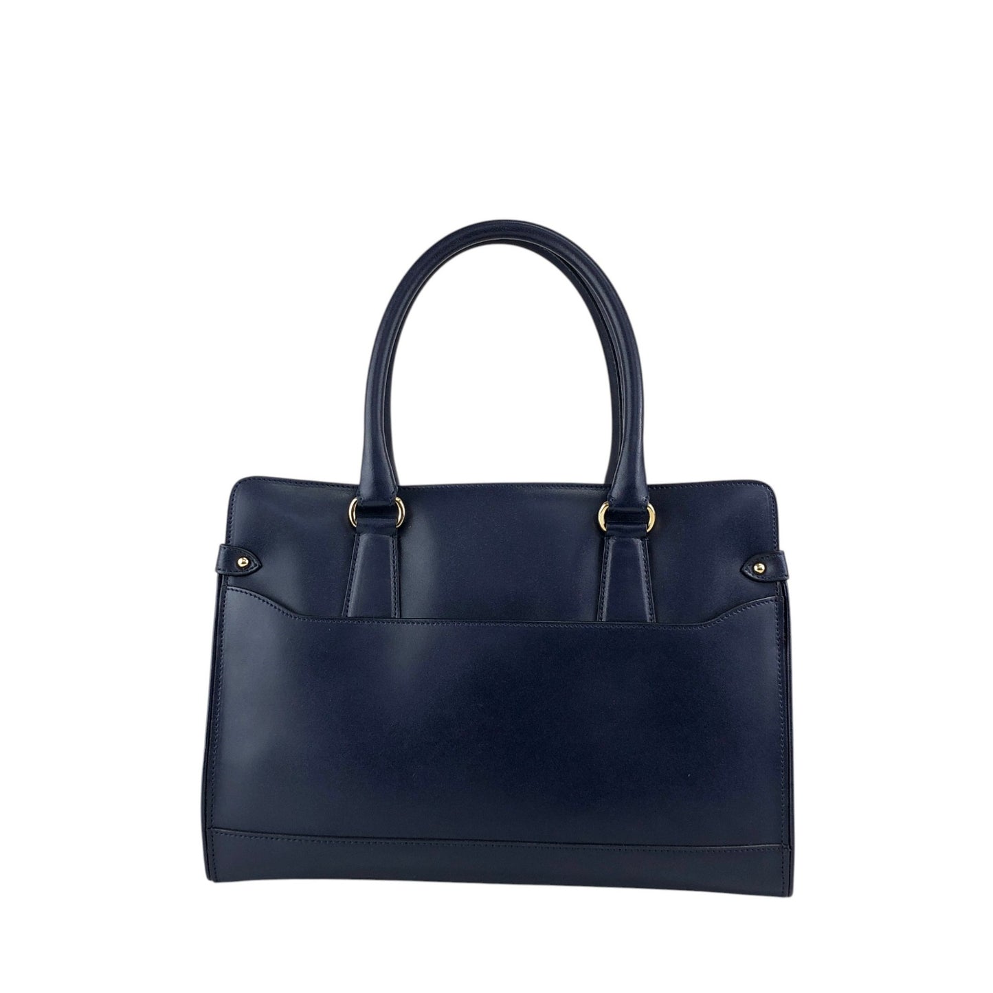 Salvatore Ferragamo Gancini Handbag Totebag Navy Vintage 6faja2