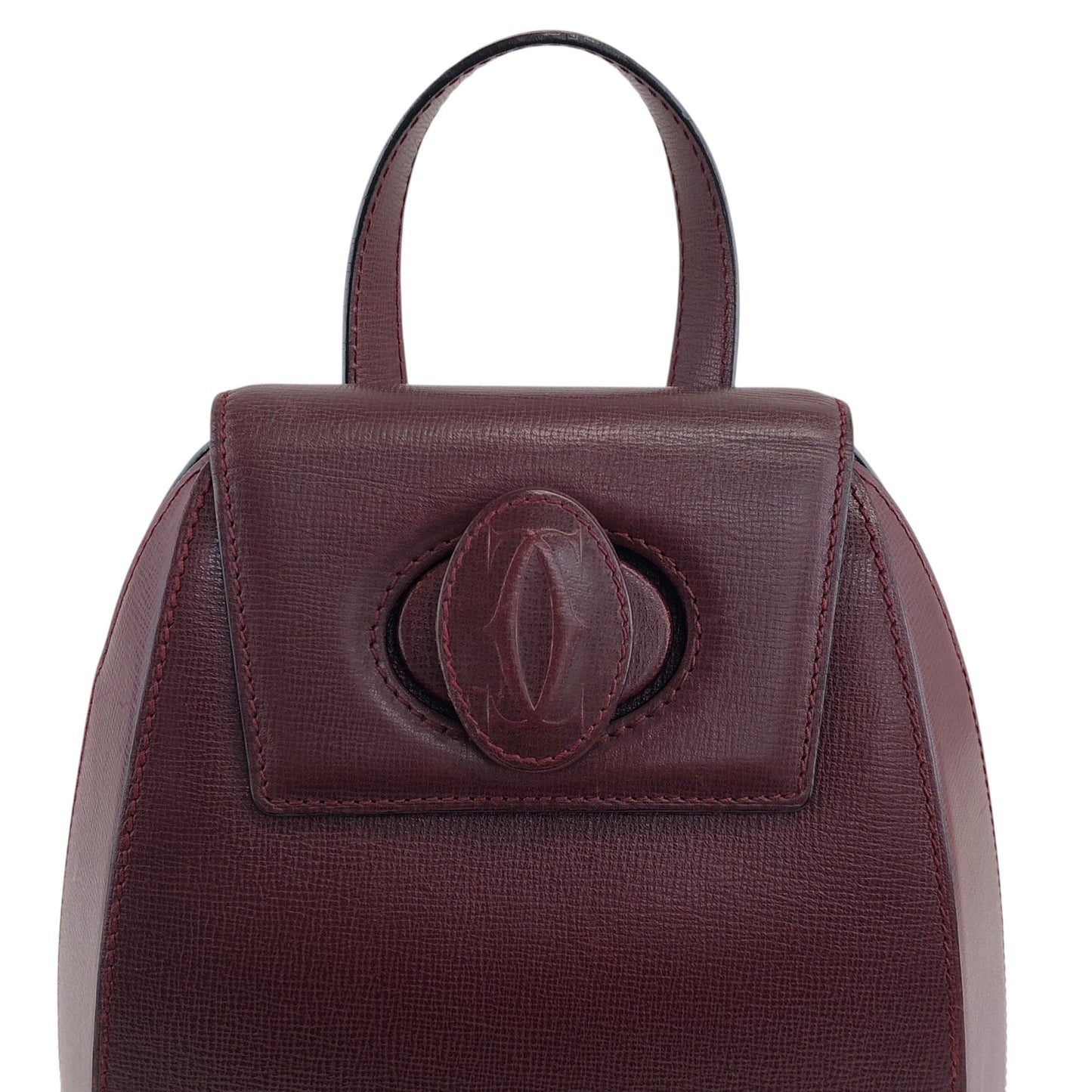 Cartier Logo Turn Lock Backpack Bordeaux Vintage m4jsic