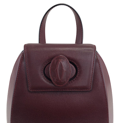 Cartier Logo Turn Lock Backpack Bordeaux Vintage m4jsic