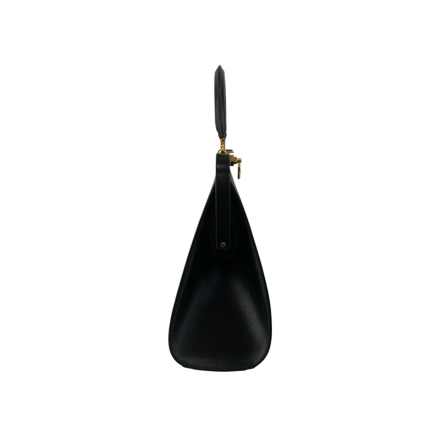 Christian Dior Metal Clasp Handbag Black Vintage istwjt